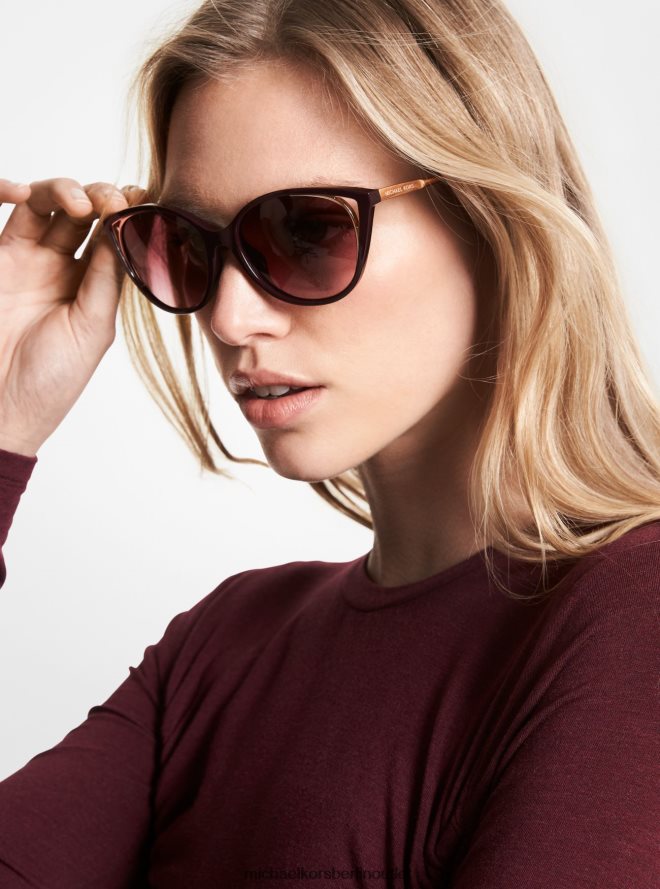 Zubehör de Michael Kors Frauen Alexandria-Sonnenbrille Cordovan 404V222667