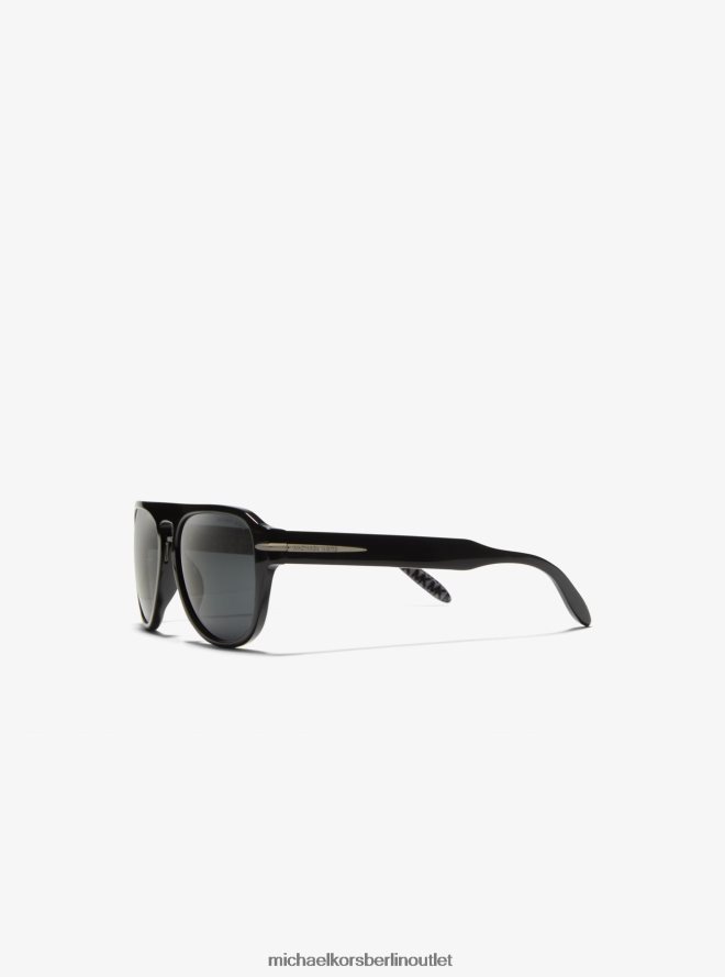Zubehör de Michael Kors Frauen Burbank-Sonnenbrille Schwarz 404V222653