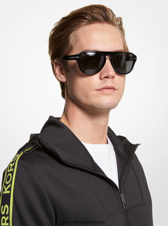 Zubehör de Michael Kors Frauen Burbank-Sonnenbrille Schwarz 404V222653