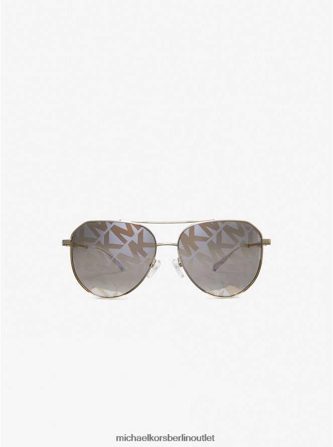 Zubehör de Michael Kors Frauen Cheyenne-Sonnenbrille Silber Gold 404V222601
