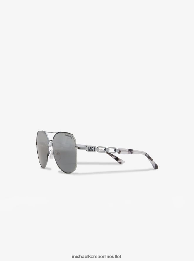 Zubehör de Michael Kors Frauen Chianti-Sonnenbrille Silber 404V222583