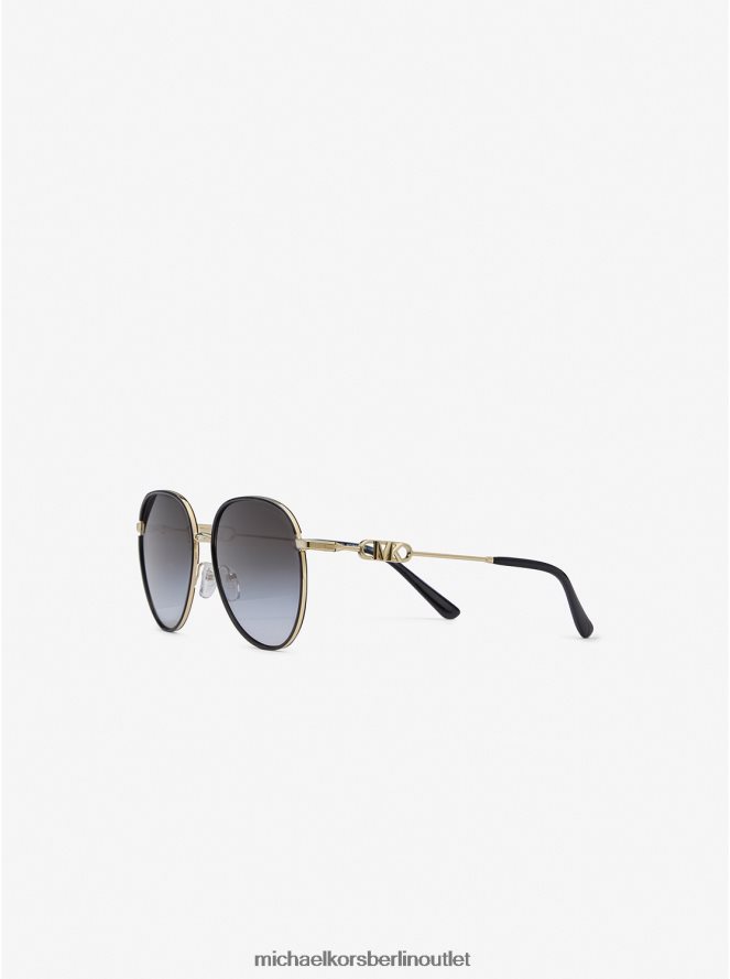 Zubehör de Michael Kors Frauen Empire-Pilotensonnenbrille Schwarz 404V222559