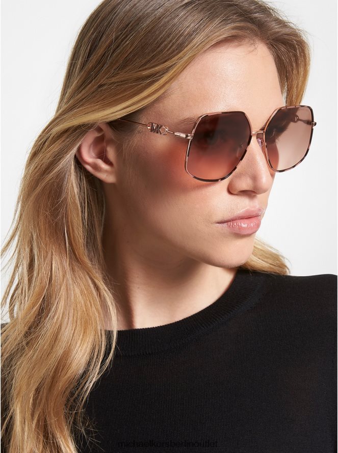 Zubehör de Michael Kors Frauen Empire-Schmetterlingssonnenbrille Rosa 404V222560