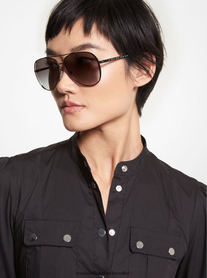 Zubehör de Michael Kors Frauen Helle Chelsea-Sonnenbrille Schwarz 404V222621