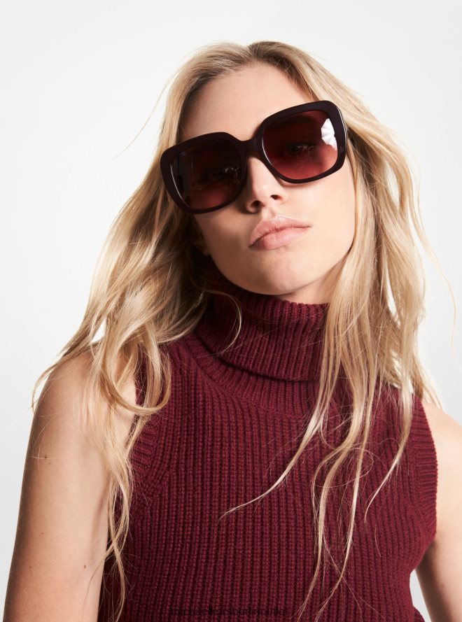 Zubehör de Michael Kors Frauen Manhasset-Sonnenbrille Cordovan 404V222568