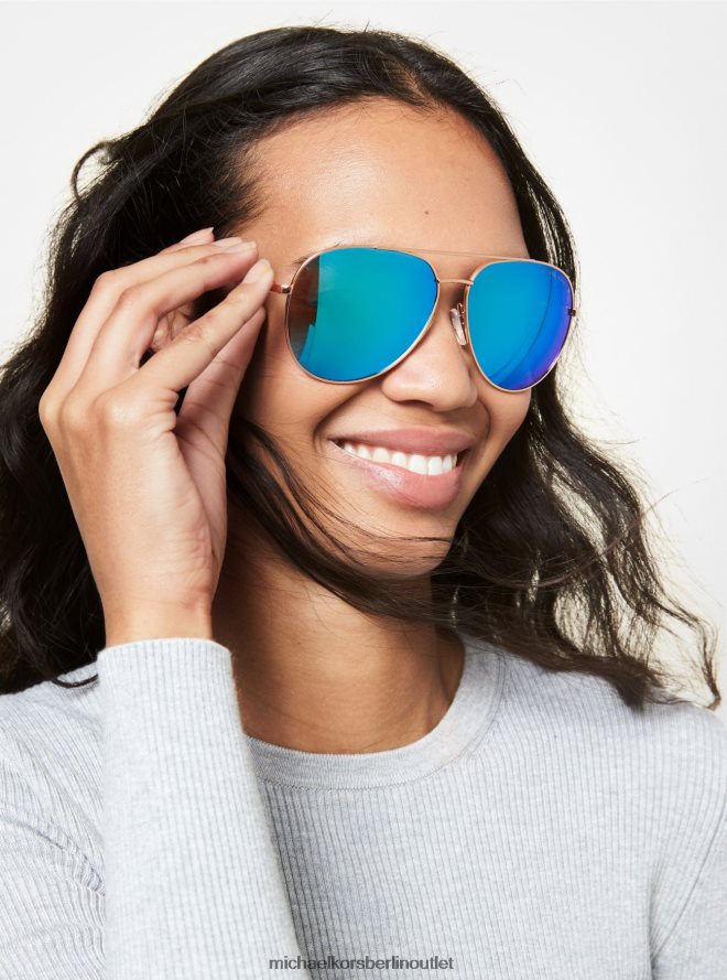 Zubehör de Michael Kors Frauen Rodinara-Sonnenbrille Roségold/Kobalt 404V222671