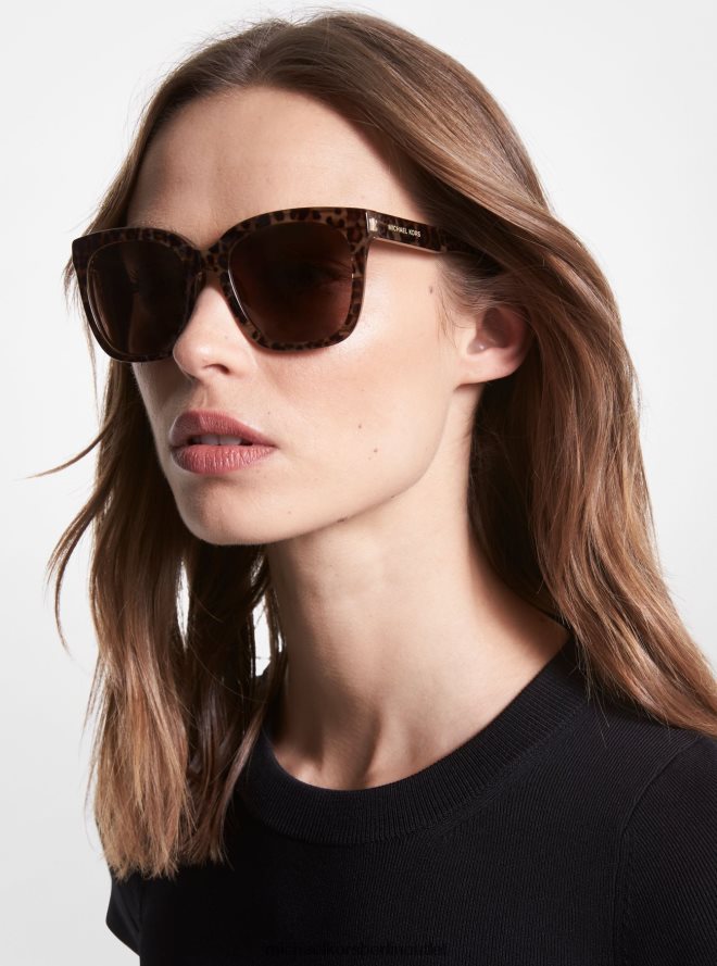 Zubehör de Michael Kors Frauen Sonnenbrille aus San Marino Leopard 404V222576
