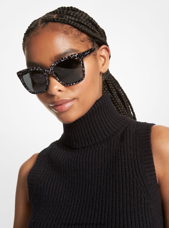 Zubehör de Michael Kors Frauen Sonnenbrille aus San Marino schwarzgrau 404V222578