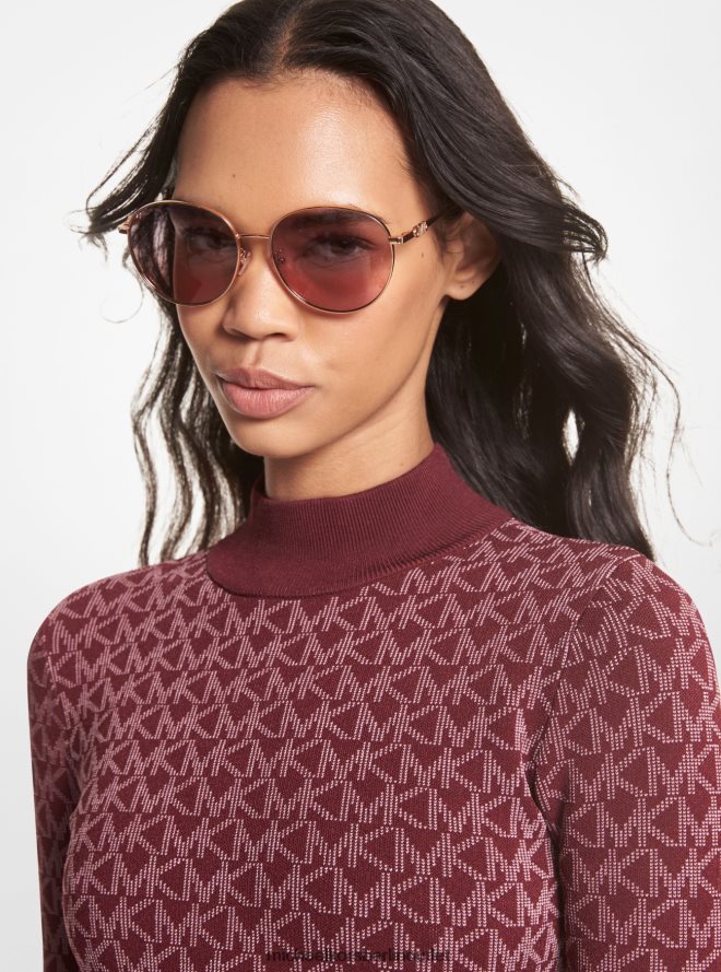 Zubehör de Michael Kors Frauen alpine Sonnenbrille Roségold 404V222562