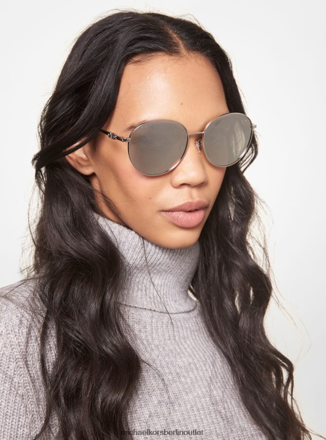 Zubehör de Michael Kors Frauen alpine Sonnenbrille Silber 404V222563