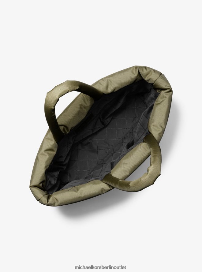 Zubehör de Michael Kors Frauen Kent-Einkaufstasche aus gestepptem recyceltem Nylon Olive 404V223935