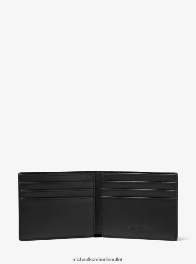 Zubehör de Michael Kors Männer Brieftasche aus quer genarbtem Leder mit Schlüsselanhänger Marine 404V223200