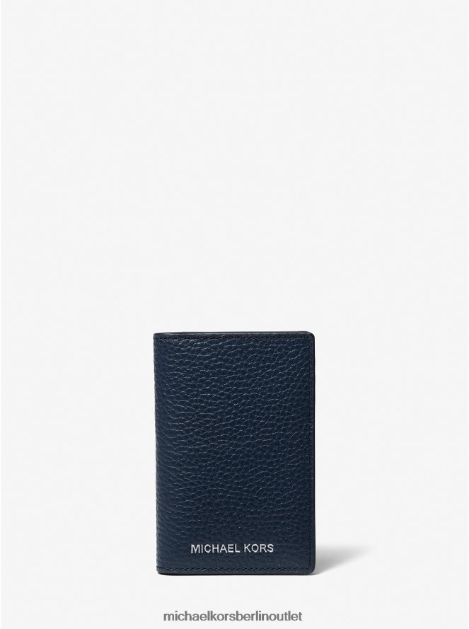 Zubehör de Michael Kors Männer Doppelfaltbares Kartenetui aus Hudson-Leder Marine 404V223275