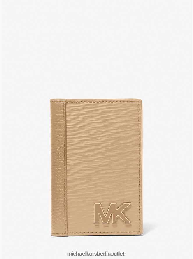 Zubehör de Michael Kors Männer Hudson-Kartenetui aus Leder Kamel 404V223249