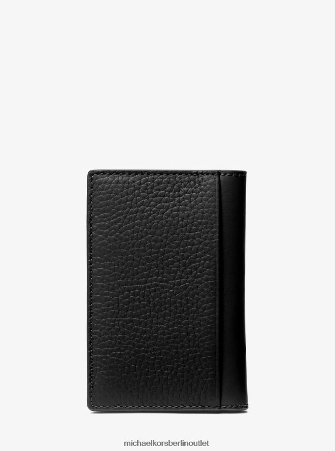 Zubehör de Michael Kors Männer Hudson-Kartenetui aus genarbtem Leder Schwarz 404V223247
