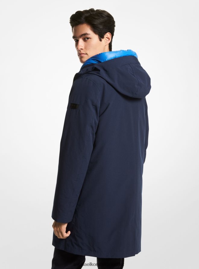 Kleidung de Michael Kors Männer 2-in-1-Mantel mit Kapuze Mitternachtsblau 404V222839