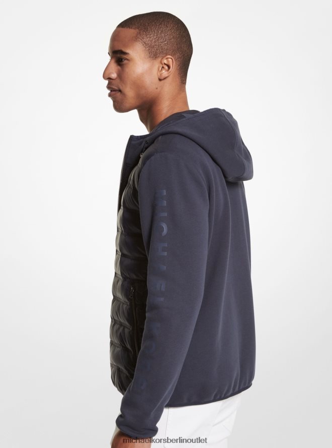 Kleidung de Michael Kors Männer Kapuzenjacke aus gestepptem Nylon mit Tarnmuster dunkles Indigo 404V222819