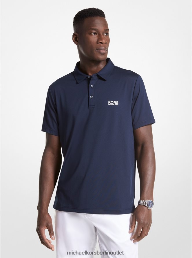 Kleidung de Michael Kors Männer Golf-Logo-Stretch-Jersey-Poloshirt Mitternacht 404V222892