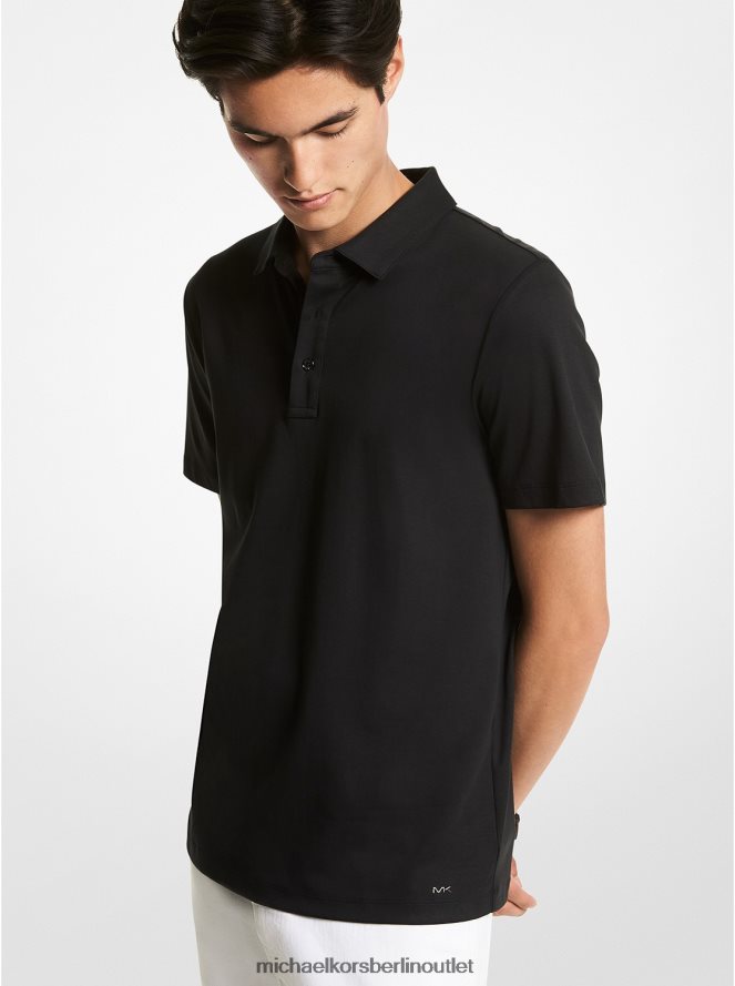 Kleidung de Michael Kors Männer Poloshirt aus Baumwolle Schwarz 404V222884