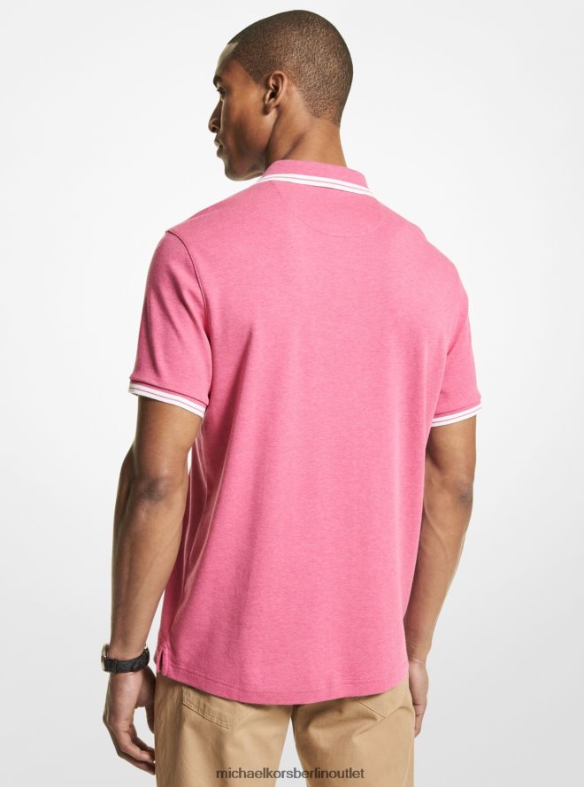Kleidung de Michael Kors Männer Poloshirt aus Greenwich-Baumwolle Kirschheide 404V222902