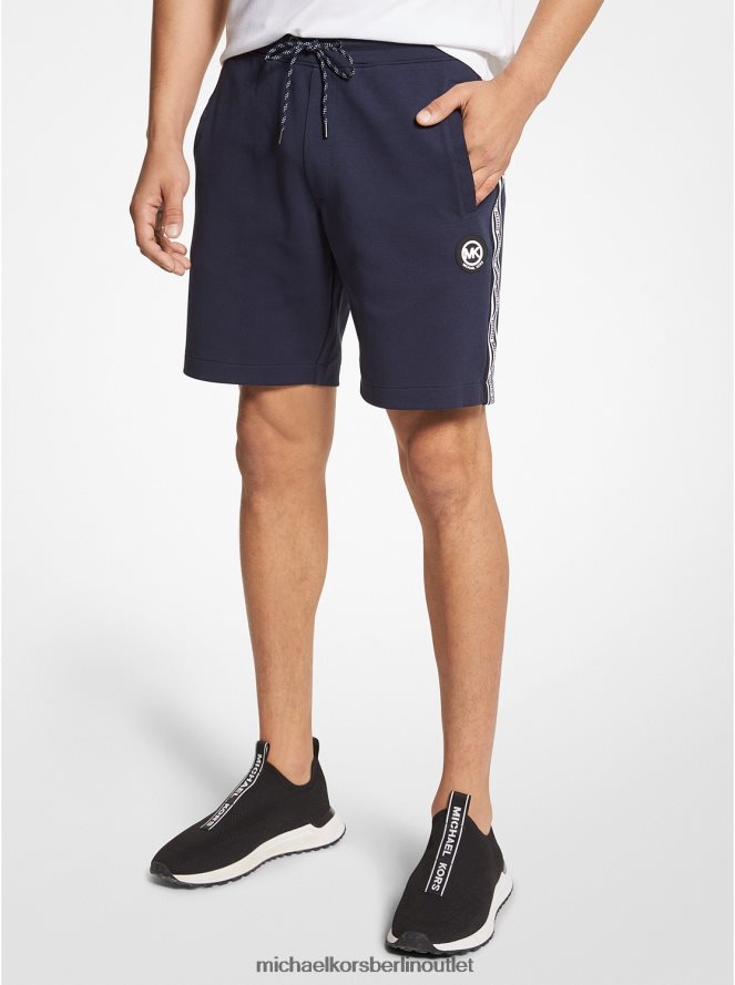 Kleidung de Michael Kors Männer Shorts aus Baumwollmischung mit Logoband Mitternacht 404V223142