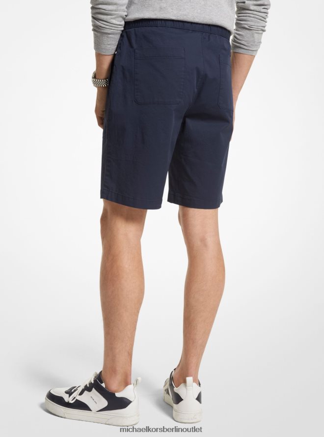 Kleidung de Michael Kors Männer Shorts aus Stretch-Baumwolle Mitternacht 404V223154