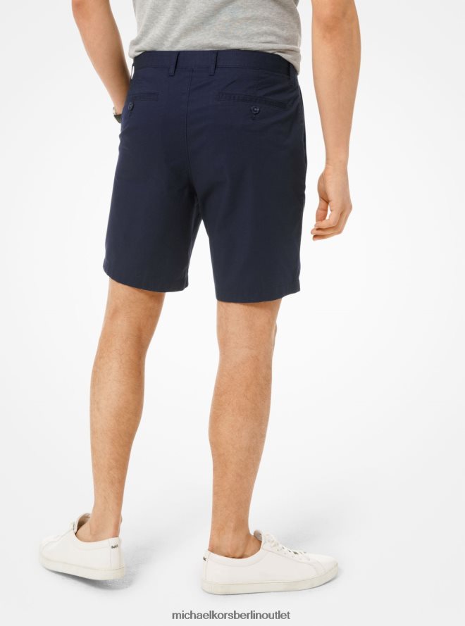 Kleidung de Michael Kors Männer Shorts aus gewaschener Popeline Mitternacht 404V223147