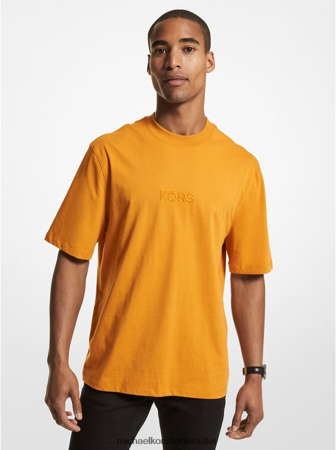 Kleidung de Michael Kors Männer Baumwoll-T-Shirt mit aufgesticktem Logo Ringelblume 404V222984