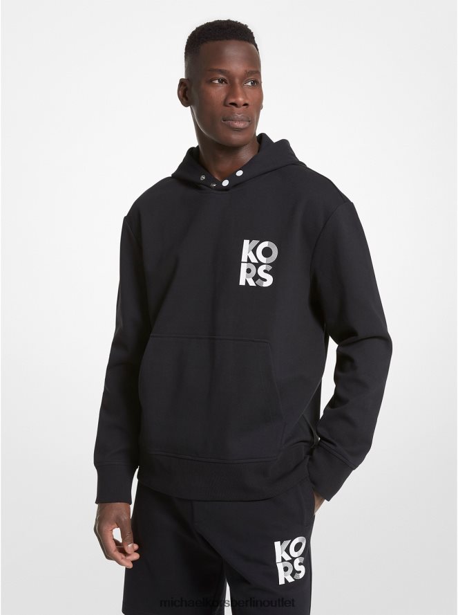 Kleidung de Michael Kors Männer Kapuzenpullover aus Baumwollmischung mit Logo Schwarz 404V222956