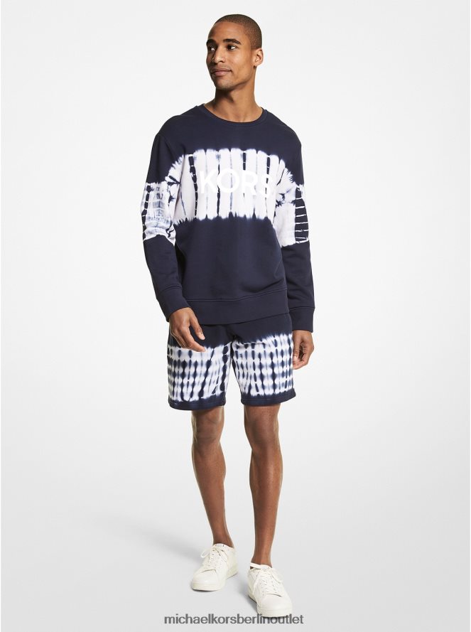 Kleidung de Michael Kors Männer Sweatshirt aus Baumwolle mit Batikmuster und Logo Mitternacht 404V223006