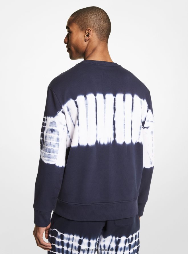 Kleidung de Michael Kors Männer Sweatshirt aus Baumwolle mit Batikmuster und Logo Mitternacht 404V223006