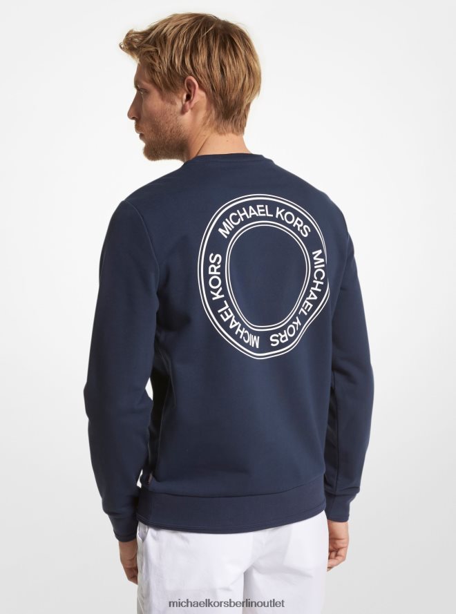 Kleidung de Michael Kors Männer Sweatshirt aus French-Terry-Mischung mit Logo-Print Mitternacht 404V222947