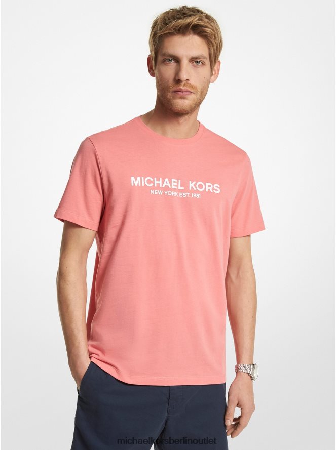 Kleidung de Michael Kors Männer T-Shirt aus Baumwolle mit Logo Teerose 404V222962