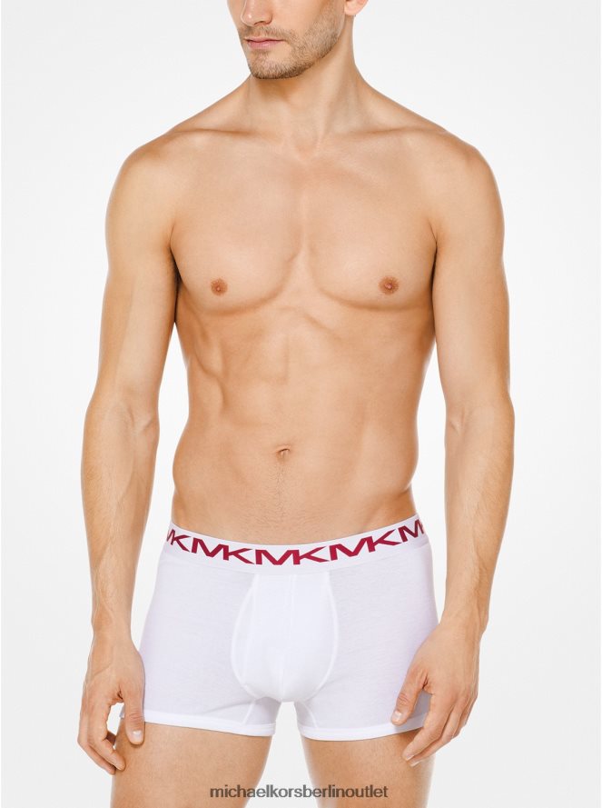 Kleidung de Michael Kors Männer 3er-Pack Boxershorts aus Baumwolle Weiß 404V223173