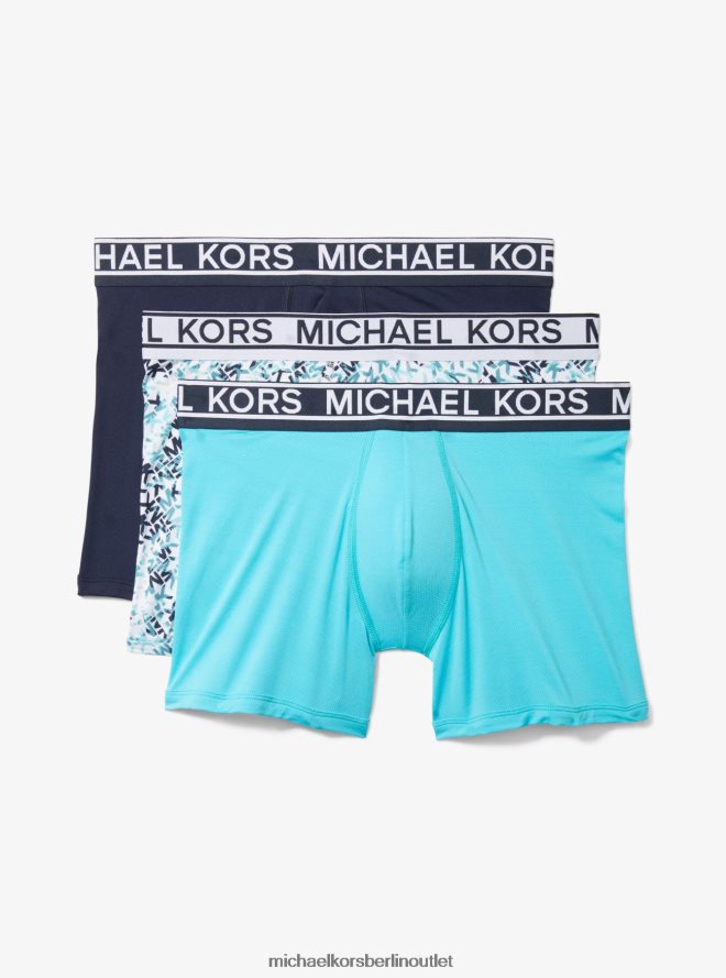 Kleidung de Michael Kors Männer 3er-Pack Unterhosen aus Stretch-Nylon Mitternacht 404V223177