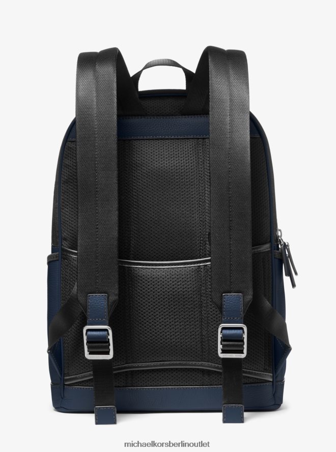 Zubehör de Michael Kors Männer Cooper-Rucksack aus genarbtem Leder Marine 404V223164