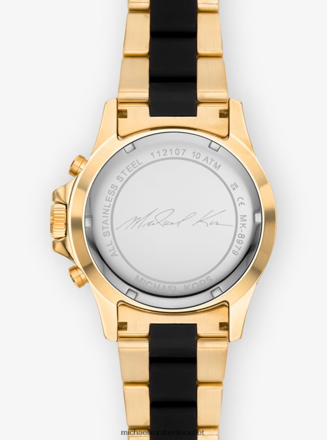 Zubehör de Michael Kors Männer Übergroße Everest-Uhr aus Gold und Silikon Gold 404V223282