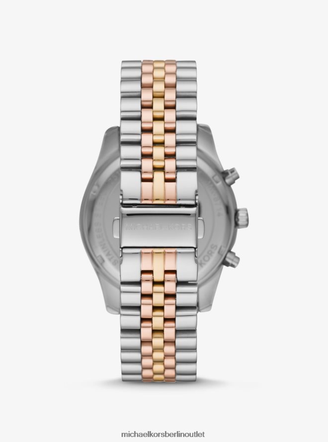 Zubehör de Michael Kors Männer Übergroße dreifarbige Lexington-Uhr dreifarbig 404V223295