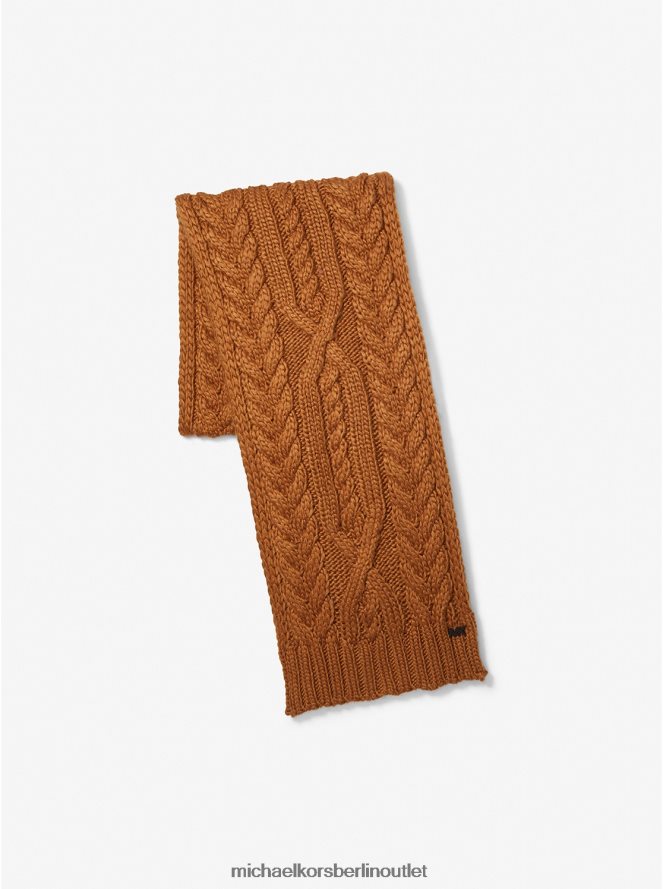 Zubehör de Michael Kors Männer Schal mit Zopfmuster Karamell 404V223378