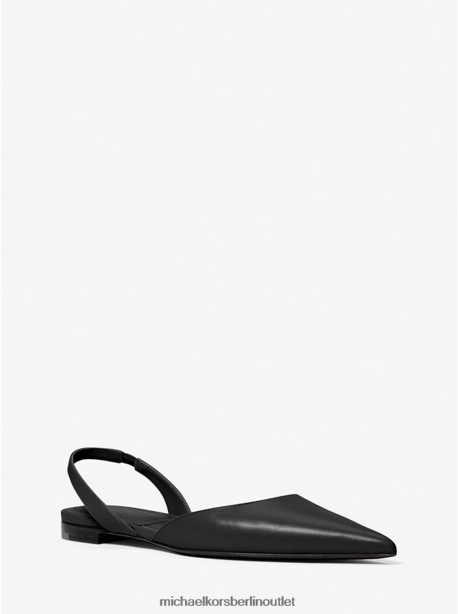 Schuhe de Michael Kors unisex Kollektion Bridget Leder flach Schwarz 404V223856