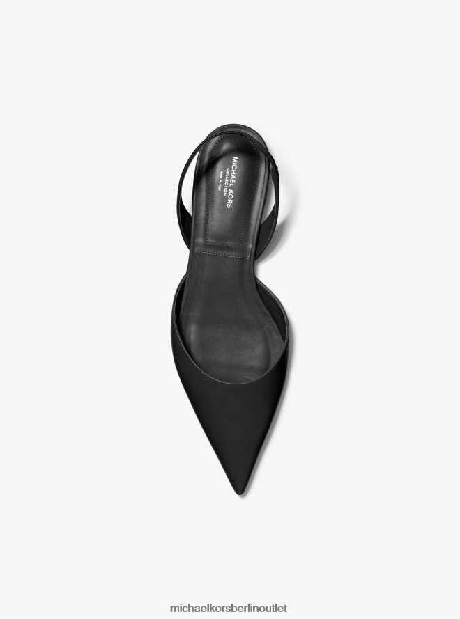 Schuhe de Michael Kors unisex Kollektion Bridget Leder flach Schwarz 404V223856