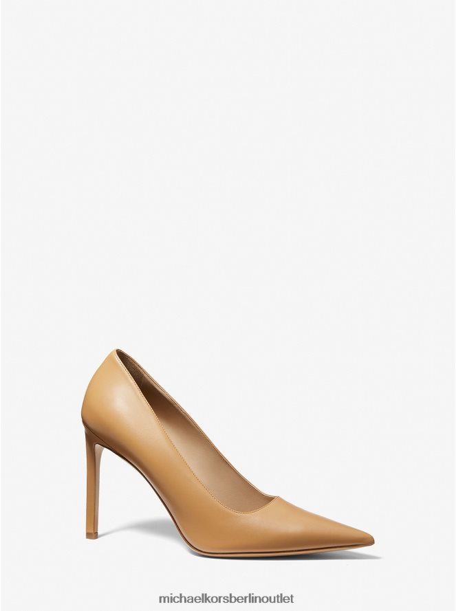 Schuhe de Michael Kors unisex Kollektion Martine Lederpumps Kamel 404V223873