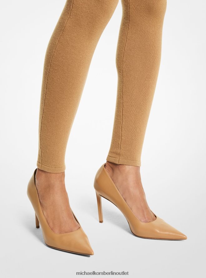 Schuhe de Michael Kors unisex Kollektion Martine Lederpumps Kamel 404V223873