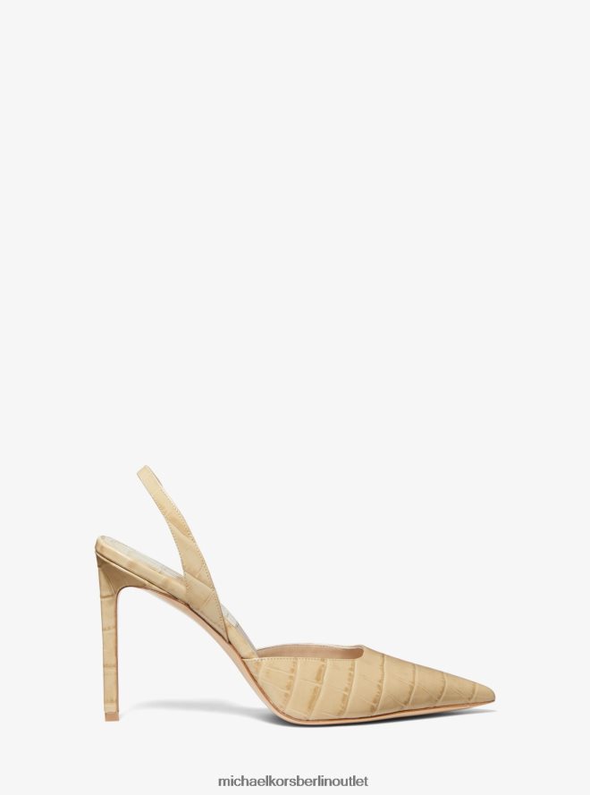 Schuhe de Michael Kors unisex Presley-Pumps aus Leder mit Krokodilprägung aus der Kollektion Düne 404V223835