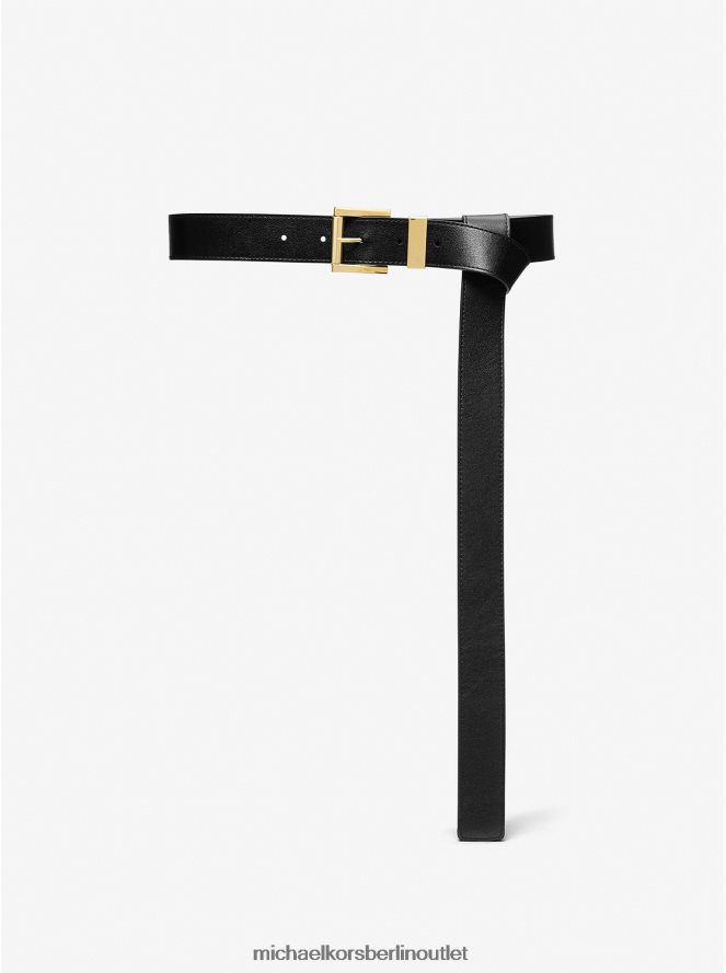 Zubehör de Michael Kors unisex Kollektion: Hosengürtel aus Leder Schwarz 404V223892