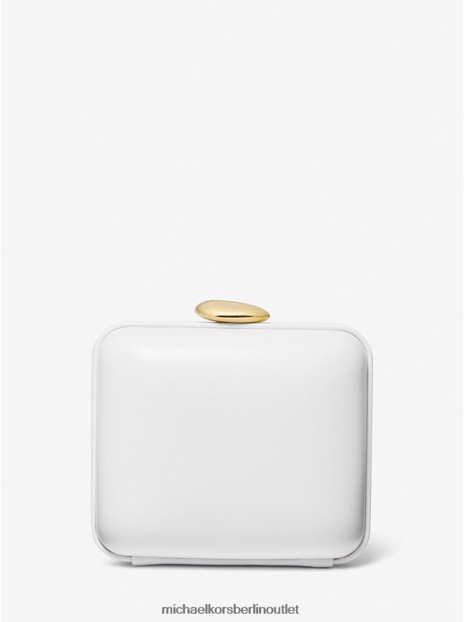 Zubehör de Michael Kors unisex Kollektion Tina Mini-Minaudiere aus Leder Optik weiß 404V223780