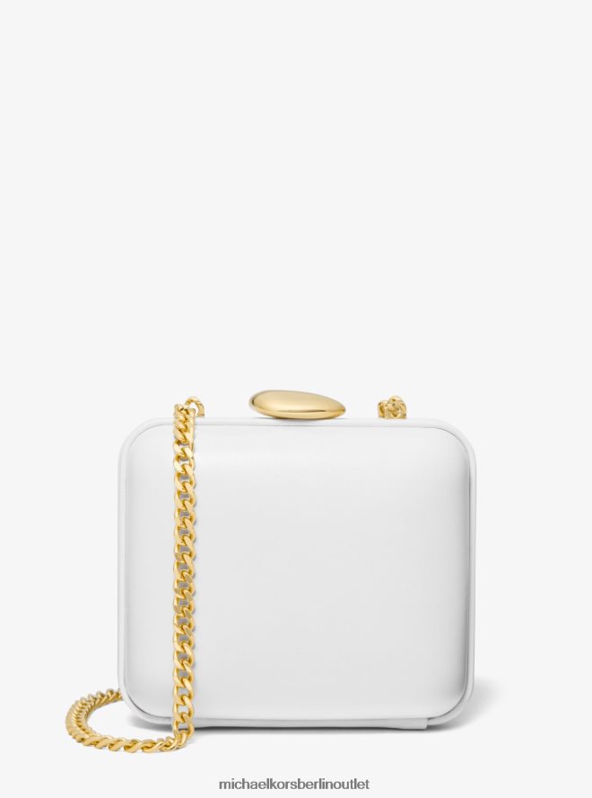 Zubehör de Michael Kors unisex Kollektion Tina Mini-Minaudiere aus Leder Optik weiß 404V223780