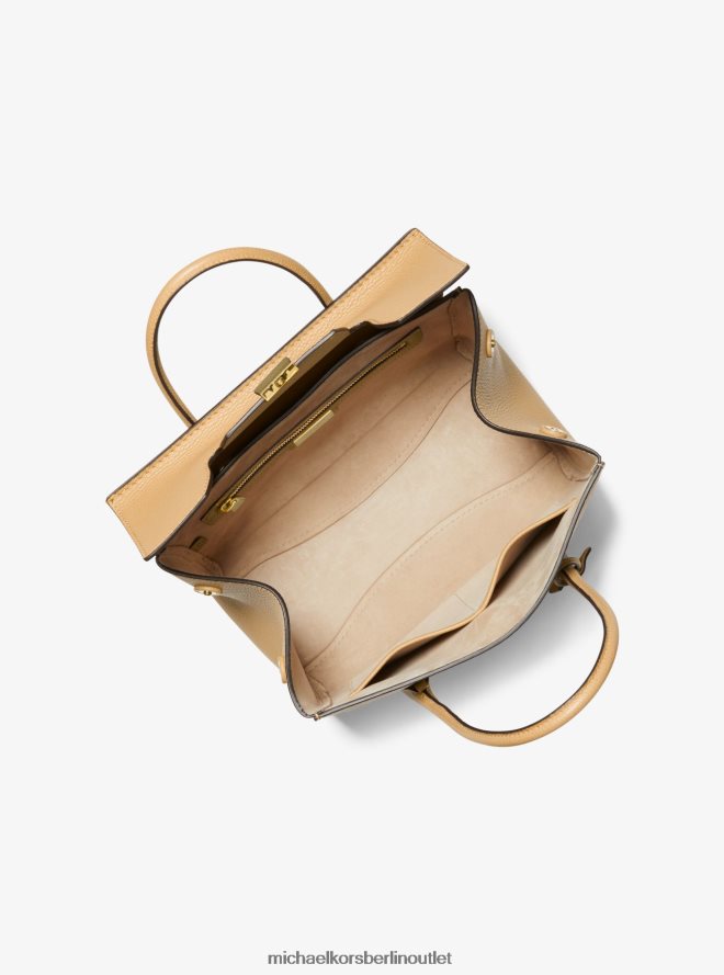 Zubehör de Michael Kors unisex Mittelgroße Umhängetasche aus genarbtem Leder von Campbell aus der Kollektion Kamel 404V223798