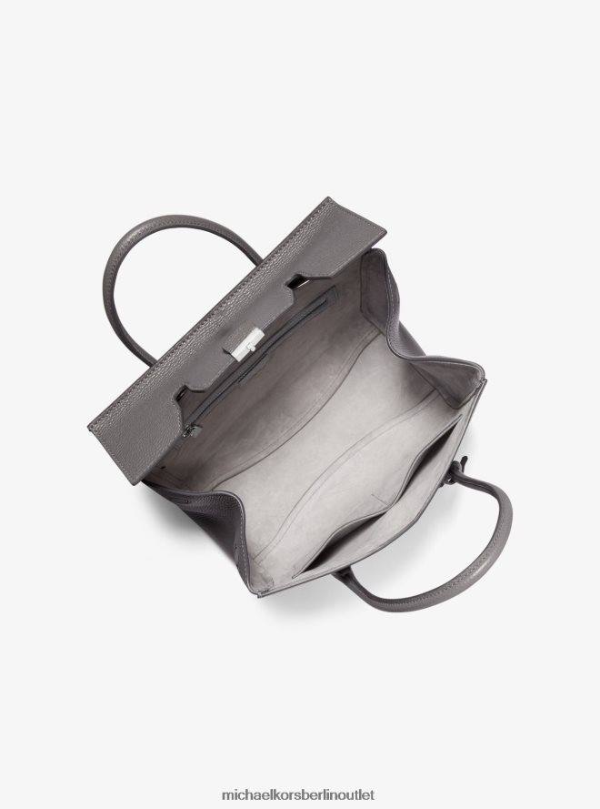 Zubehör de Michael Kors unisex Mittelgroße Umhängetasche aus genarbtem Leder von Campbell aus der Kollektion Schiefer 404V223793