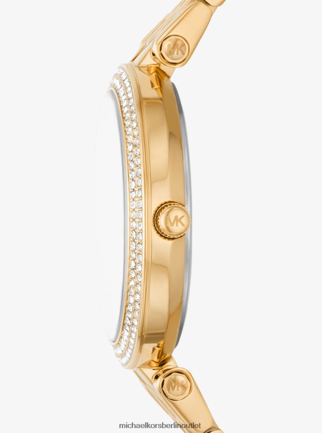 Zubehör de Michael Kors unisex Goldfarbene Mini-Darci-Pavé-Armbanduhr Gold 404V224023